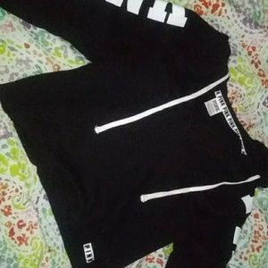 PINK crop top hoodie